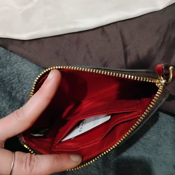 Coach Black and Red Wristlet - Picture 3 of 3